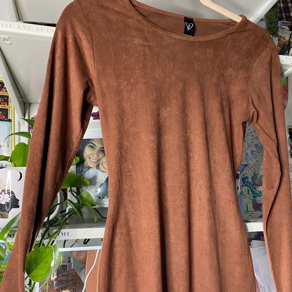 Body-con tan dress